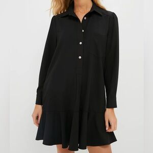 Tuckernuck Callahan Crepe Black Shirt Dress